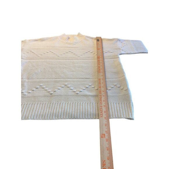 Pink Clover Cable Knit Sweater Cream Size Large - Picture 3 of 6